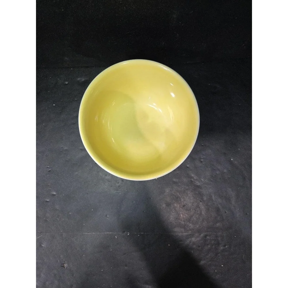 General Electric Refrigerator Bowl, Hall Ovenware Ceramic, Gray‎ & Yellow Decor